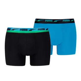 Men's Boxer Shorts Puma Gradient Waistband 2P Blue Black 2 Pieces