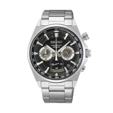 Laikrodis vyrams Seiko SSB397P1 Juoda Sidabras