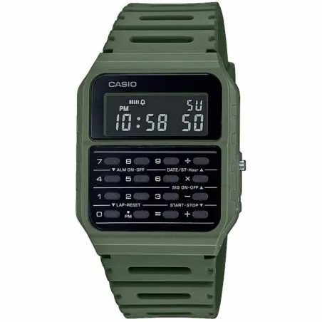 Часы унисекс Casio CALCULATOR Чёрный Зеленый