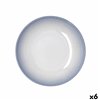 Deep Plate Bidasoa Lea Hydrozero White Ceramic Ø 23 cm (6 Units)