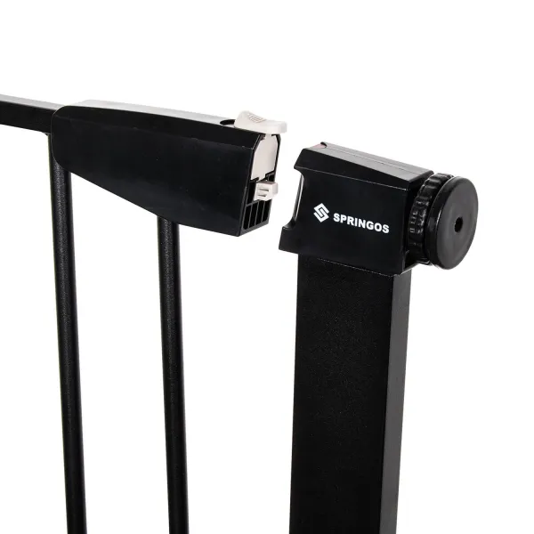 Барьер безопасности для лестниц Springos SG0002BC 75-124 см, черный