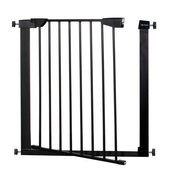 Drošības vārtu spiediena barjera kāpnēm Springos SG0002BC 75-124 cm melnas