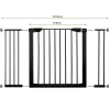 Drošības vārtu spiediena barjera kāpnēm Springos SG0002BC 75-124 cm melnas