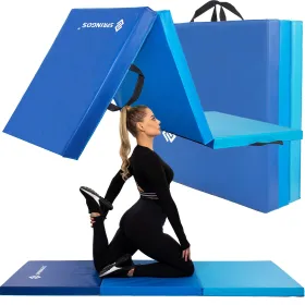Taitettava jumppamatto Springos FA0063, 180 cm, sininen