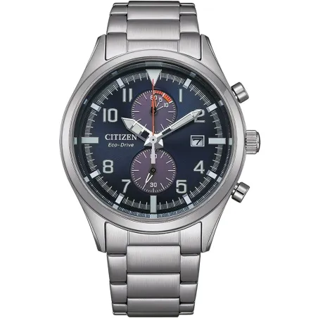 Miesten rannekellot Citizen SPORT CRONO - ECO DRIVE Hopeinen (Ø 43 mm)