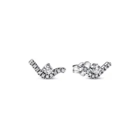 Naisten korvakorut Pandora SPARKLING WAVE Sterlinghopea 925
