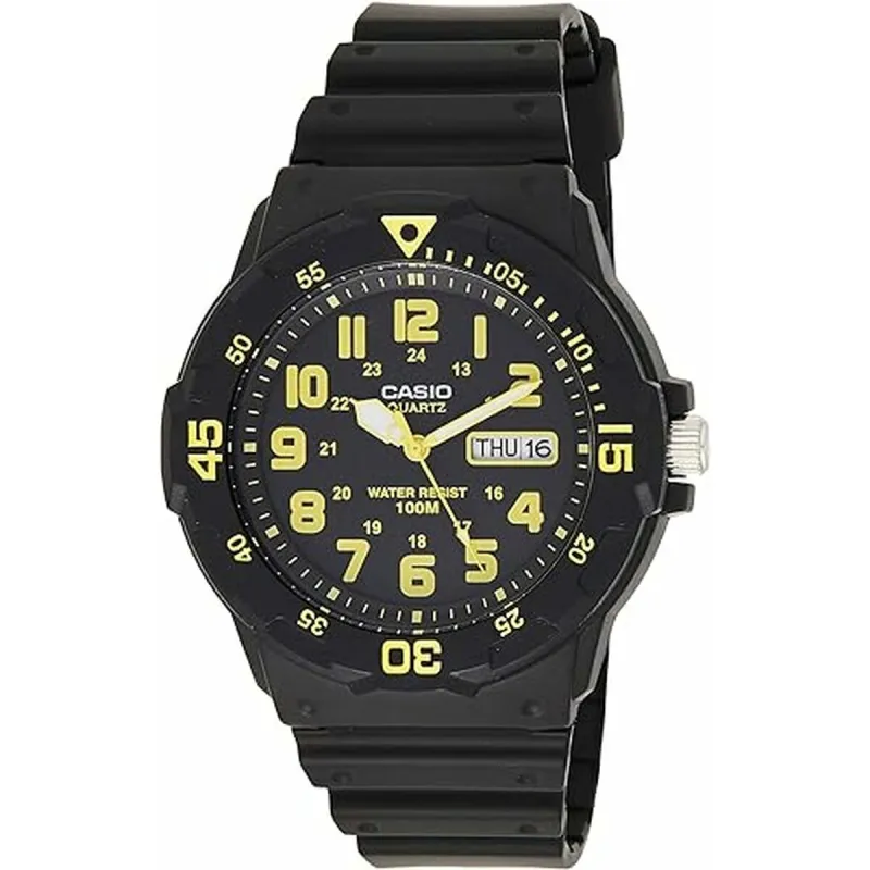 Miesten rannekellot Casio DIVER 100M Keltainen Musta (Ø 44,5 mm)