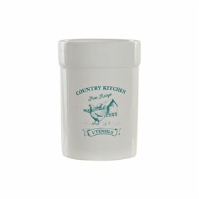 Pot for Kitchen Utensils DKD Home Decor Dolomite 12,5 x 12,5 x 17,5 cm