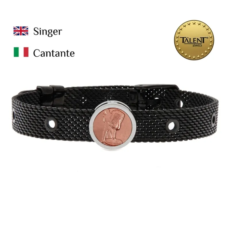 Unisex Aproce Singer Talent Jewels TJA-4-02-02-2-235 Melns