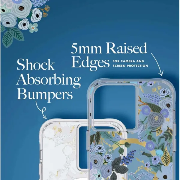 Rifle Paper Clear MagSafe - Case for iPhone 14 Pro Max (Garden Party Blue)
