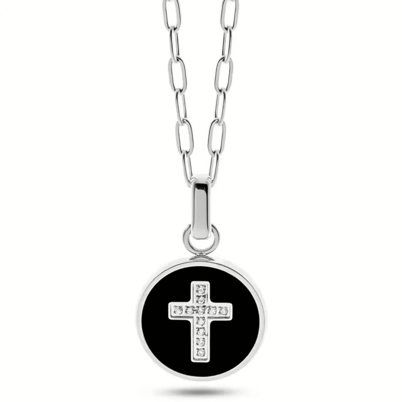 Men's Pendant LIU JO MLJ448 Silver Black