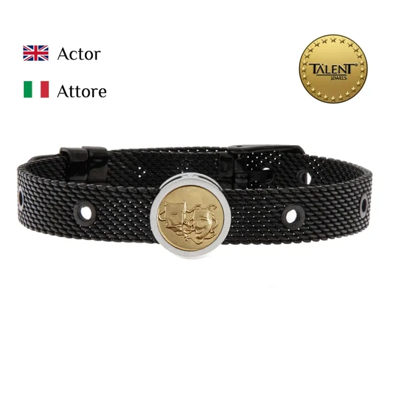 Браслеты унисекс Actor Talent Jewels TJA-3-01-01-2-235 Чёрный