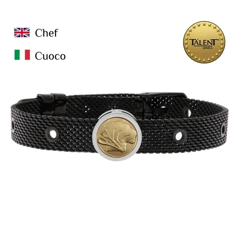 Браслеты унисекс Chef Talent Jewels TJA-3-05-01-2-235 Чёрный