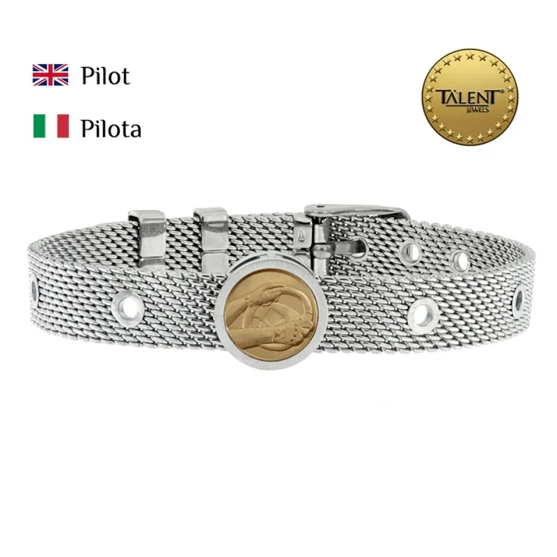 Браслеты унисекс Pilot Talent Jewels TJA-1-14-01-1-235 Серебристый