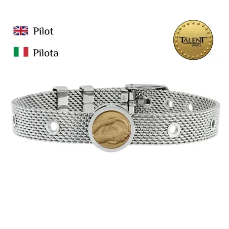 Браслеты унисекс Pilot Talent Jewels TJA-1-14-01-1-235 Серебристый