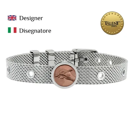 Unisex rannekorut Designer Talent Jewels TJA-3-06-02-1-235 Hopeinen