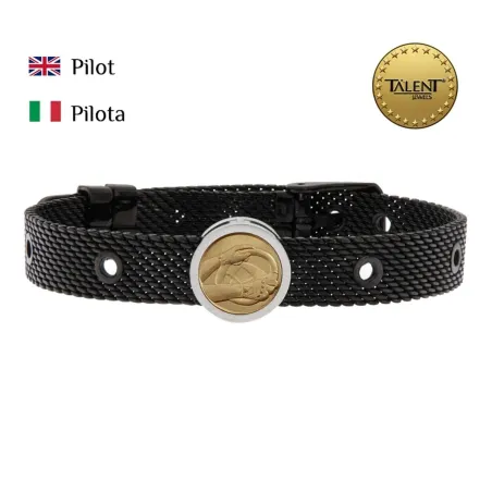 Браслеты унисекс Pilot Talent Jewels TJA-1-14-01-2-235 Чёрный