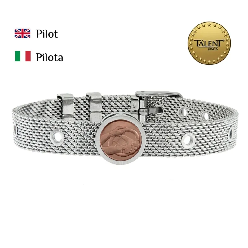 Unisex Käevõru Pilot Talent Jewels TJA-1-14-02-1-235 Hõbedane
