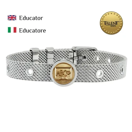 Unisex rannekorut Educator Talent Jewels TJA-2-06-01-1-235 Hopeinen