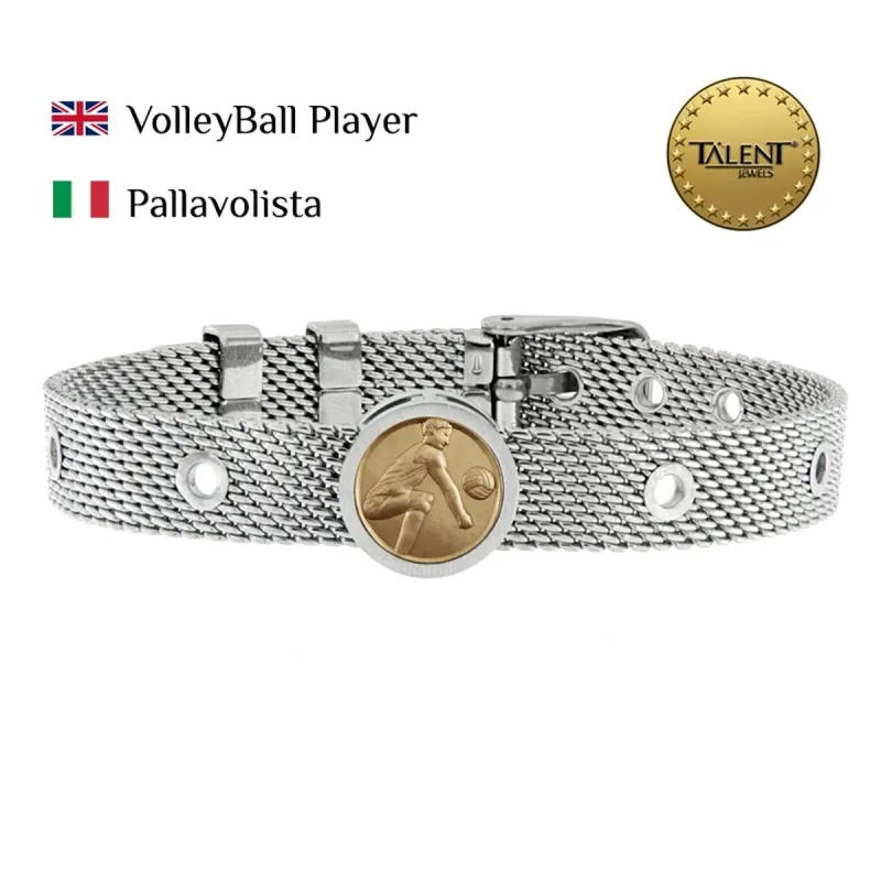 Unisex Bracelet VolleyBall Player Talent Jewels TJA-1-12-01-1-235 Silver
