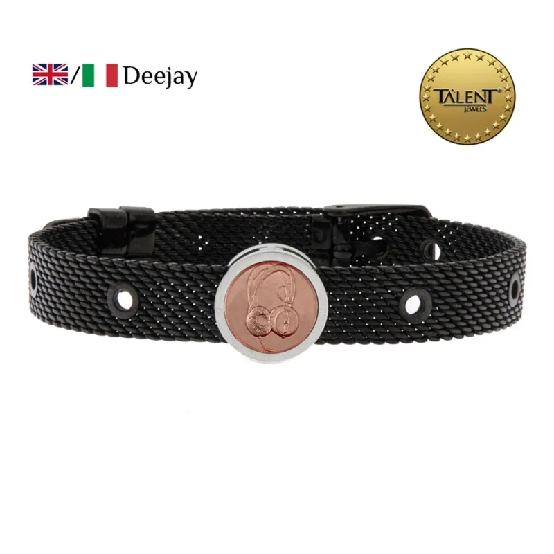 Unisex Aproce Deejay Talent Jewels TJA-4-05-02-2-235 Melns