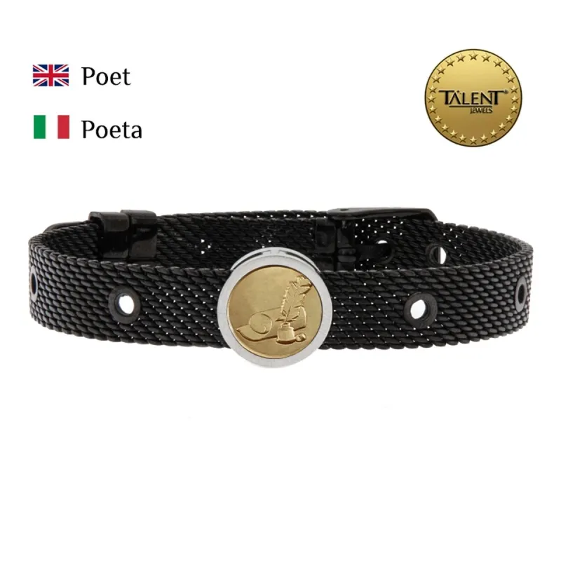 Unisex Aproce Poet Talent Jewels TJA-3-12-01-2-235 Melns