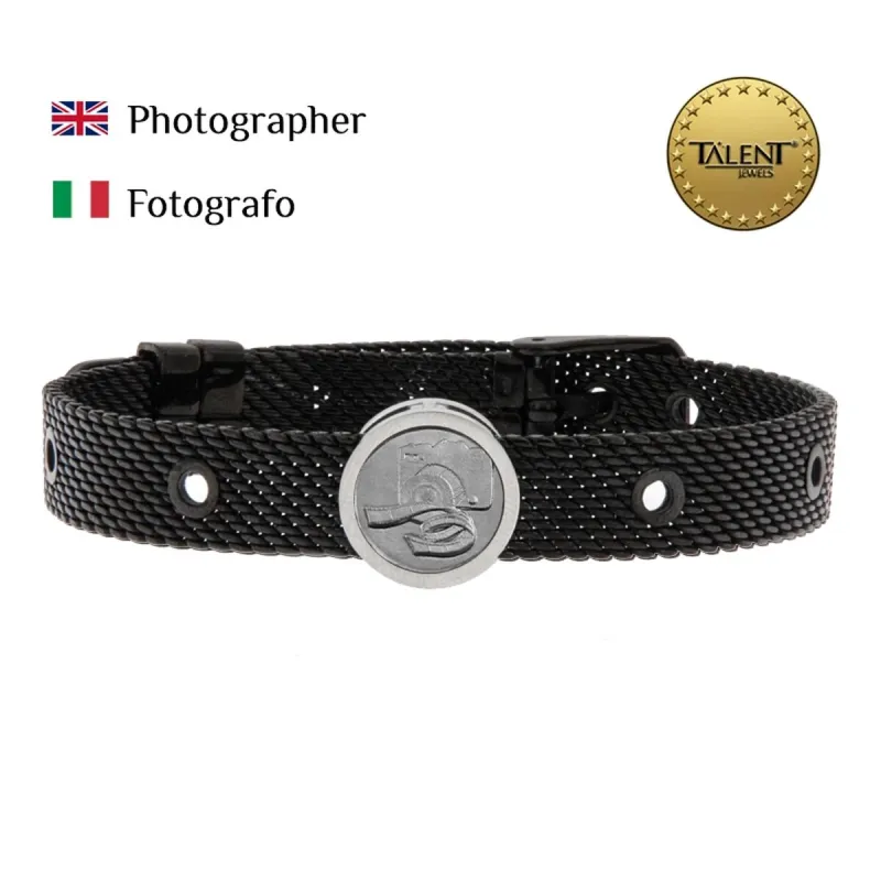 Unisex Käevõru Photographer Talent Jewels TJA-3-07-03-2-235 Must