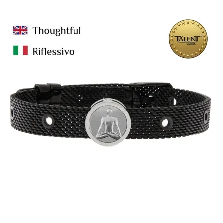 Браслеты унисекс Thoughtful Talent Jewels TJA-5-10-03-2-235 Чёрный