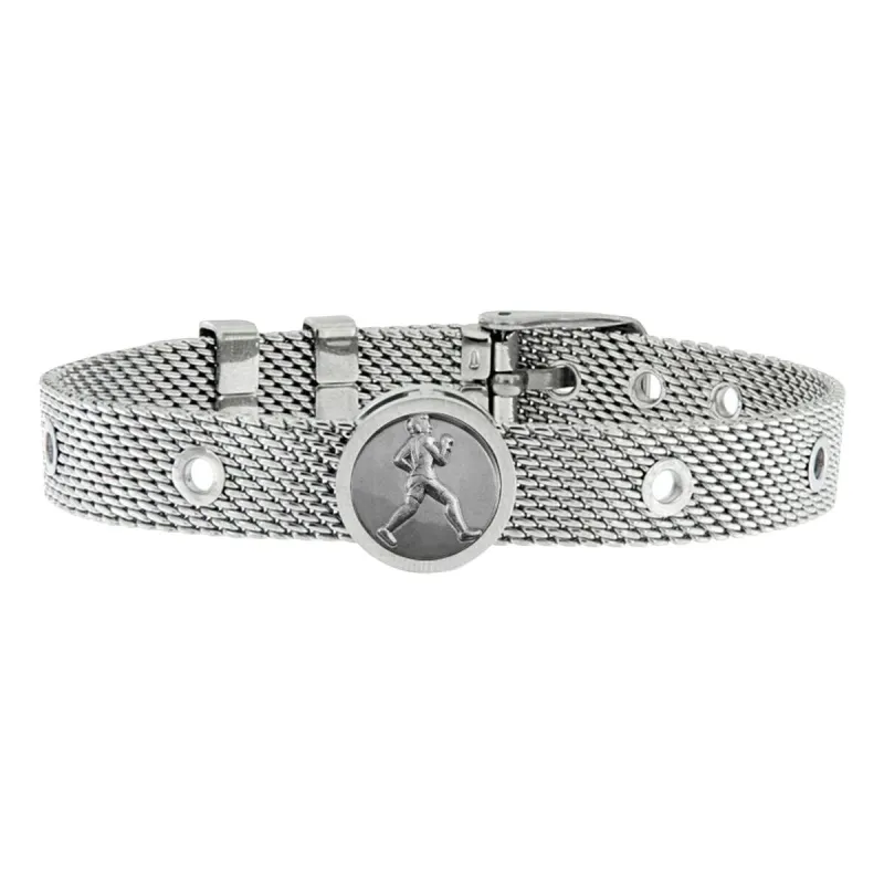 Unisex rannekorut Runner Talent Jewels TJA-1-19-03-1-235 Hopeinen