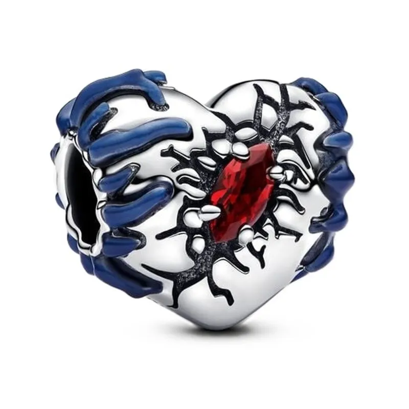 Naisten helmet Pandora STRANGER THINGS GLOW-IN-THE-DARK HEART Hopeinen
