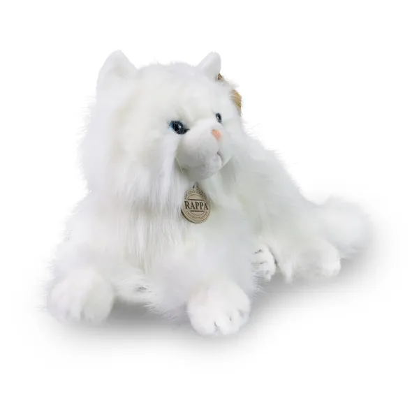 Rappa - Plush realistic mascot Persian cat white lying 30 cm Eco-Friendly