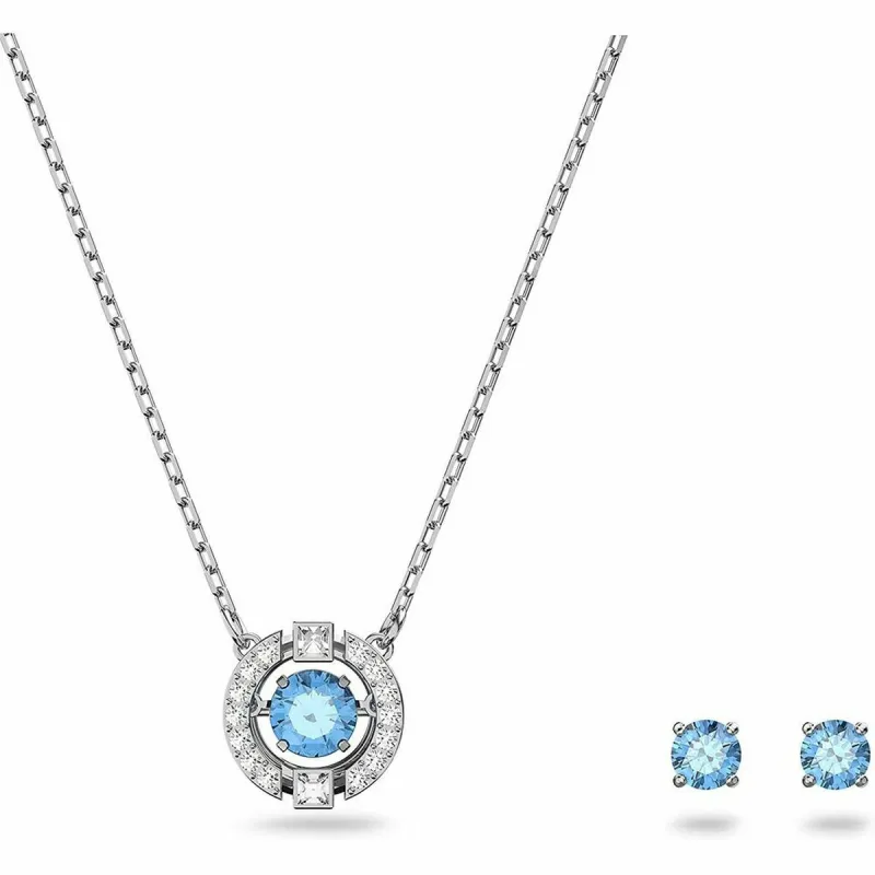 Moteriškas vėrinys bei suderintų aukskarų komplektas Swarovski 5480485
