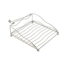 Napkin holder Home ESPRIT Silver Metal 19 x 19 x 7 cm