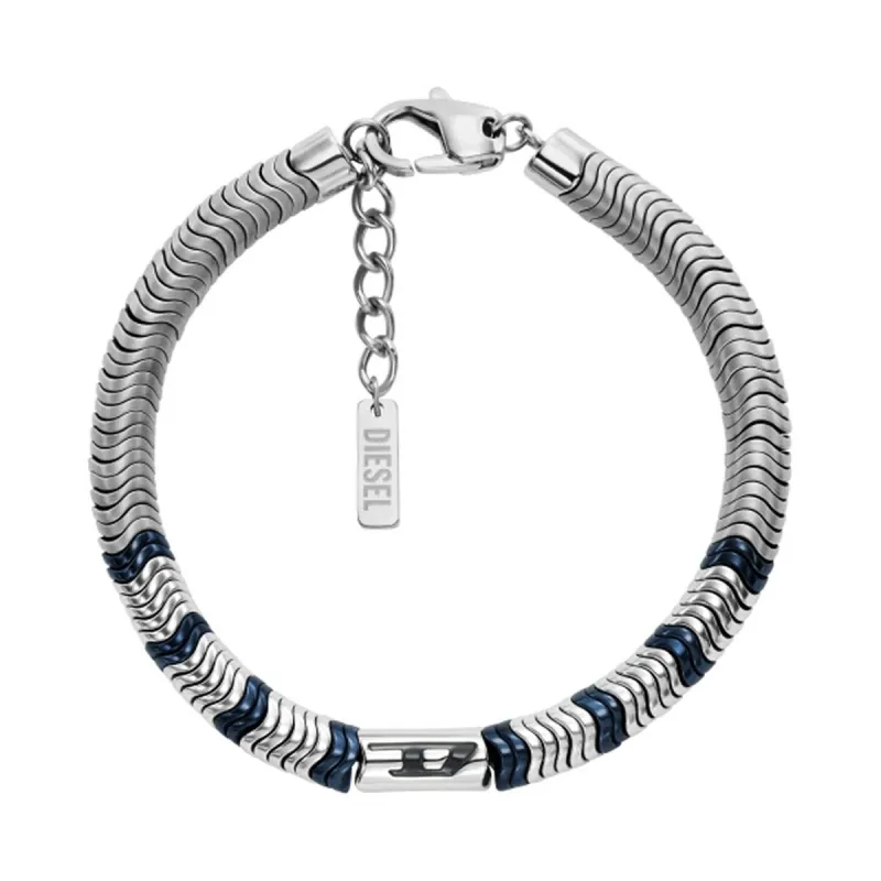 Miesten rannekorut Diesel DX1572931 Hopeinen