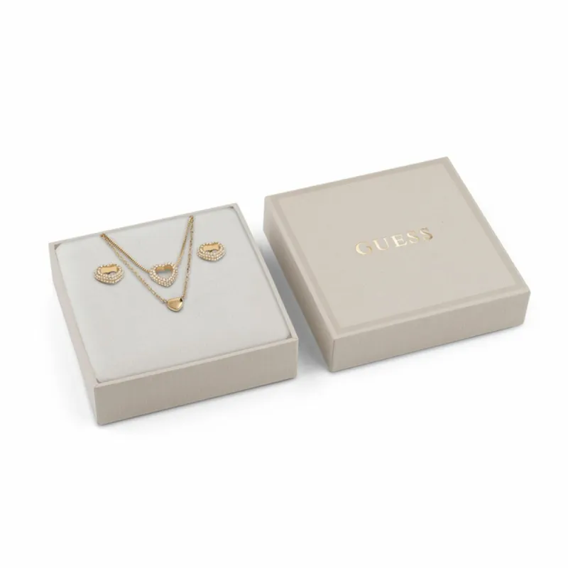Women's necklace and matching earrings set Guess JUBS05076JWYGT-U Golden