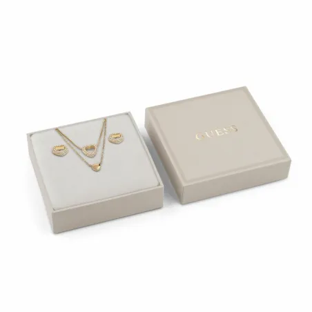 Женский комплект из ожерелья и серег Guess JUBS05076JWYGT-U Позолоченный