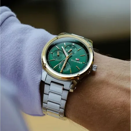 Мужские часы Tommy Hilfiger 1710537 Серебристый (Ø 43 mm)