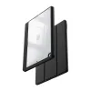 Crong PrimeFolio – iPad 10.2” (2021-2019) Case with Stand and Apple Pencil Storage (Black/Clear)