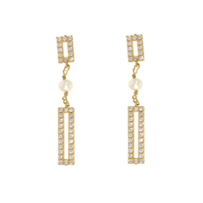 Женские серьги New Bling 9NB-PRL11C Позолоченный
