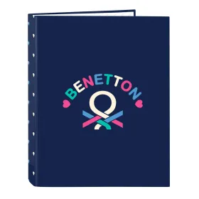 Ring binder Benetton Drop Multicolour A4 26.5 x 33 x 4 cm