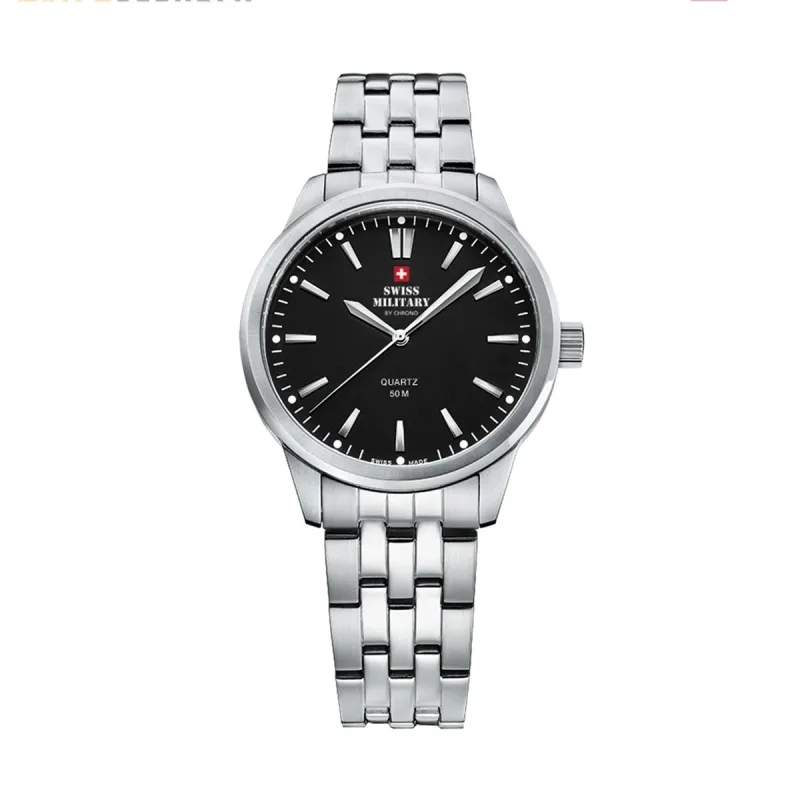 Miesten rannekellot Swiss Military Chrono SMP36010.01 Hopeinen