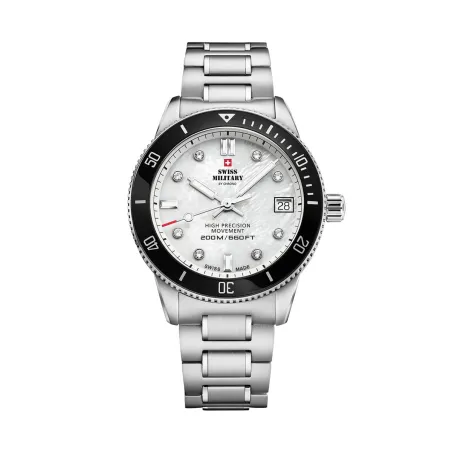 Miesten rannekellot Swiss Military Chrono SM34089.03 Hopeinen