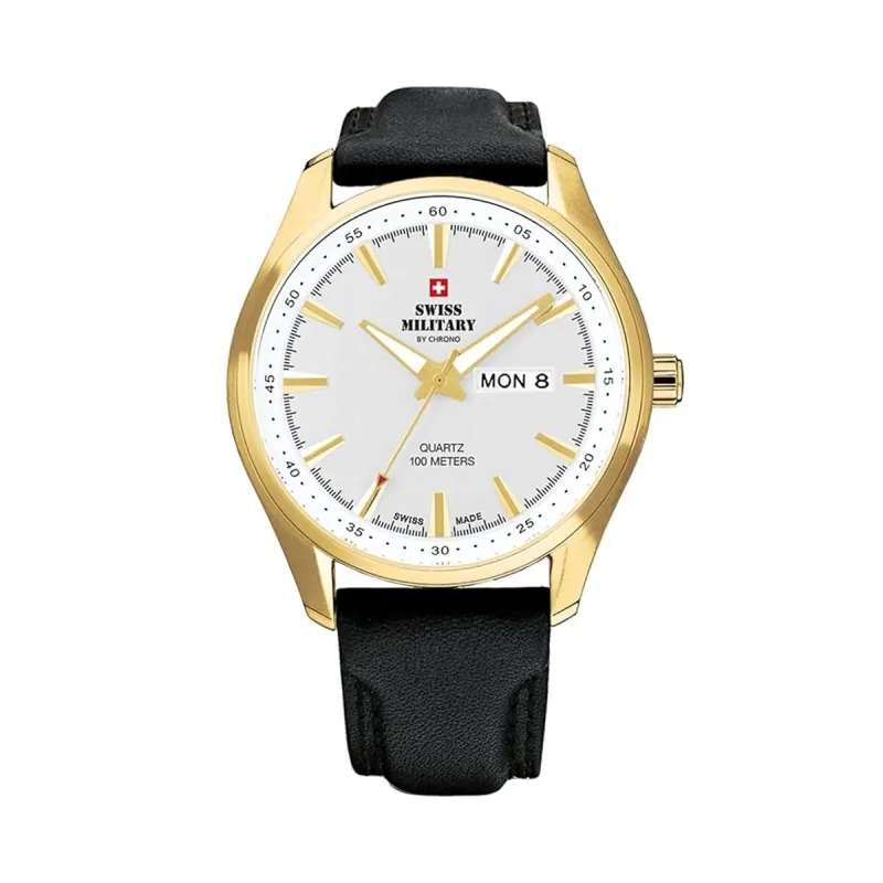 Miesten rannekellot Swiss Military Chrono SM34027.08 Musta