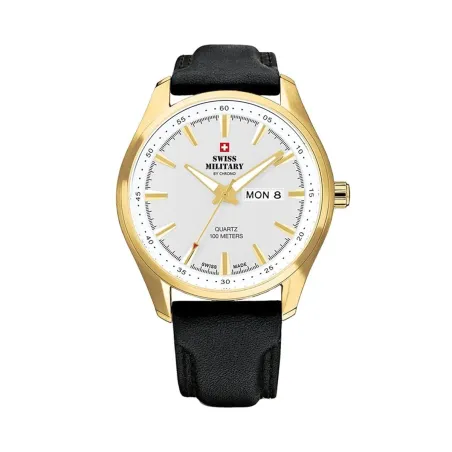 Miesten rannekellot Swiss Military Chrono SM34027.08 Musta
