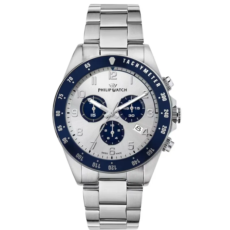 Miesten rannekellot Philip Watch R8273607029 Hopeinen