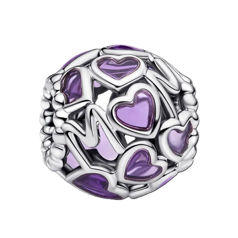 Женские бусы Pandora 793772C01 Фиолетовый Серебристый