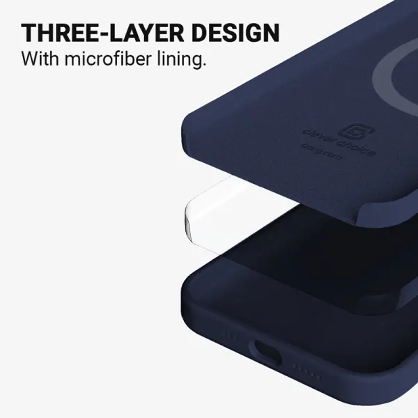Crong Color Cover Magnetic - iPhone 13 Pro Max MagSafe Case (Navy Blue)