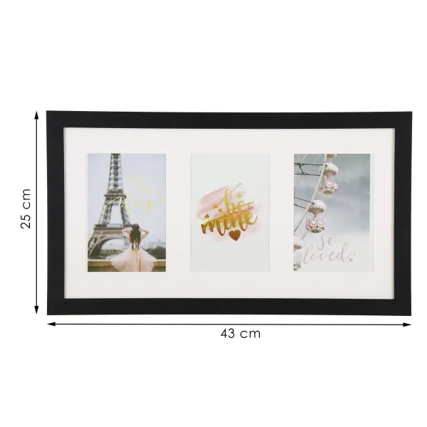 Springos PF0026 valokuvakehys 3 kuvalle musta