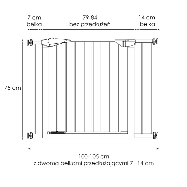 Safety barrier Springos SG0007AB 100-105cm
