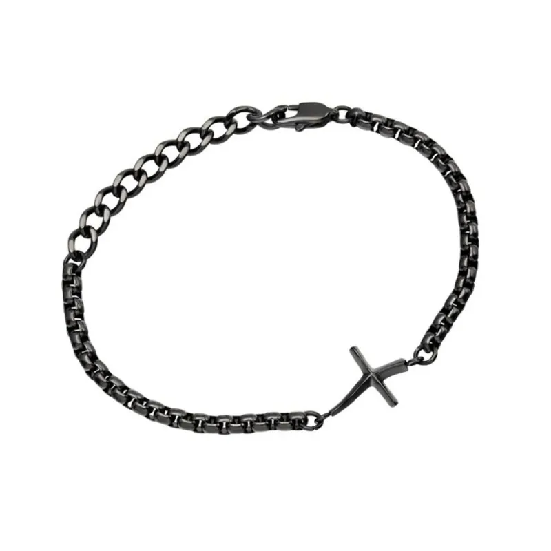 Мужские браслеты Breil TJ3641 Ювелирное серебро 925 Чёрный